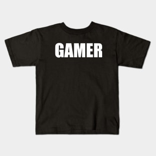 Gamer text on black and white  Design for kids and Gamers Kids T-Shirt